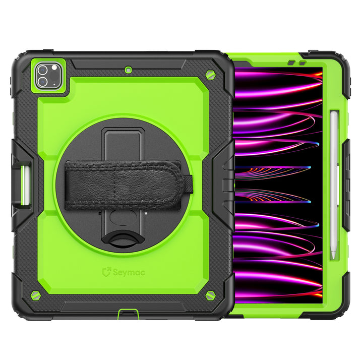 SEYMAC iPad Pro 12.9 Inch Case (2018-2022)-Silicone-S Series-Black-SEYMAC