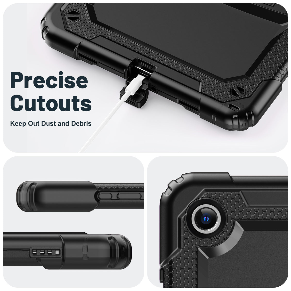 SEYMAC Galaxy Tab A11+ 11 Inch Case (2025) with precise cutouts and dust cover for protection.