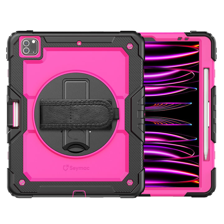 SEYMAC iPad Pro 12.9 Inch Case (2018-2022)-Silicone-S Series-Black-SEYMAC