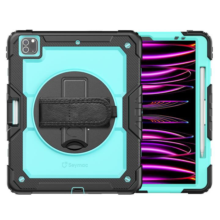 SEYMAC iPad Pro 12.9 Inch Case (2018-2022)-Silicone-S Series-Black-SEYMAC