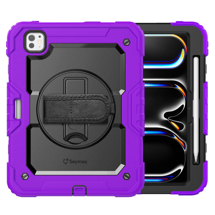 SEYMAC iPad Pro 11 Inch Case (M4) (2024)-Silicone-S Series-Black-SEYMAC