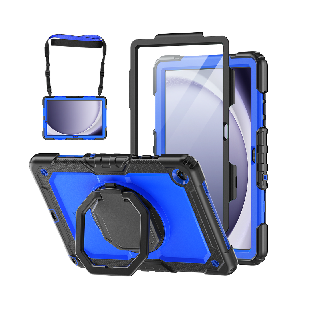 Samsung Galaxy Tab A11+ 11-Inch Rugged Case with 360° Rotating Hand Gr