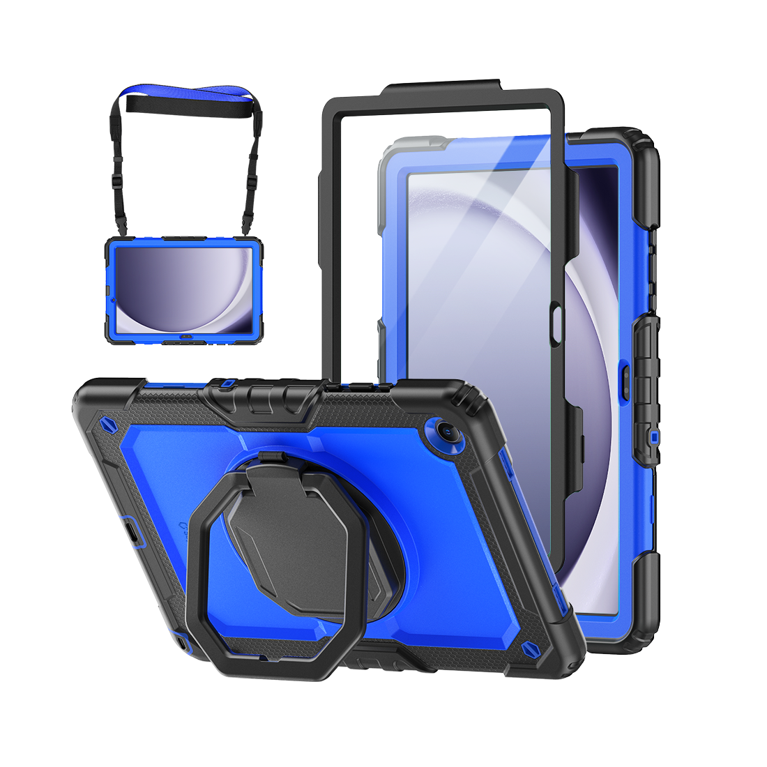 Samsung Galaxy Tab A11+ 11-Inch Rugged Case with 360° Rotating Hand Grip