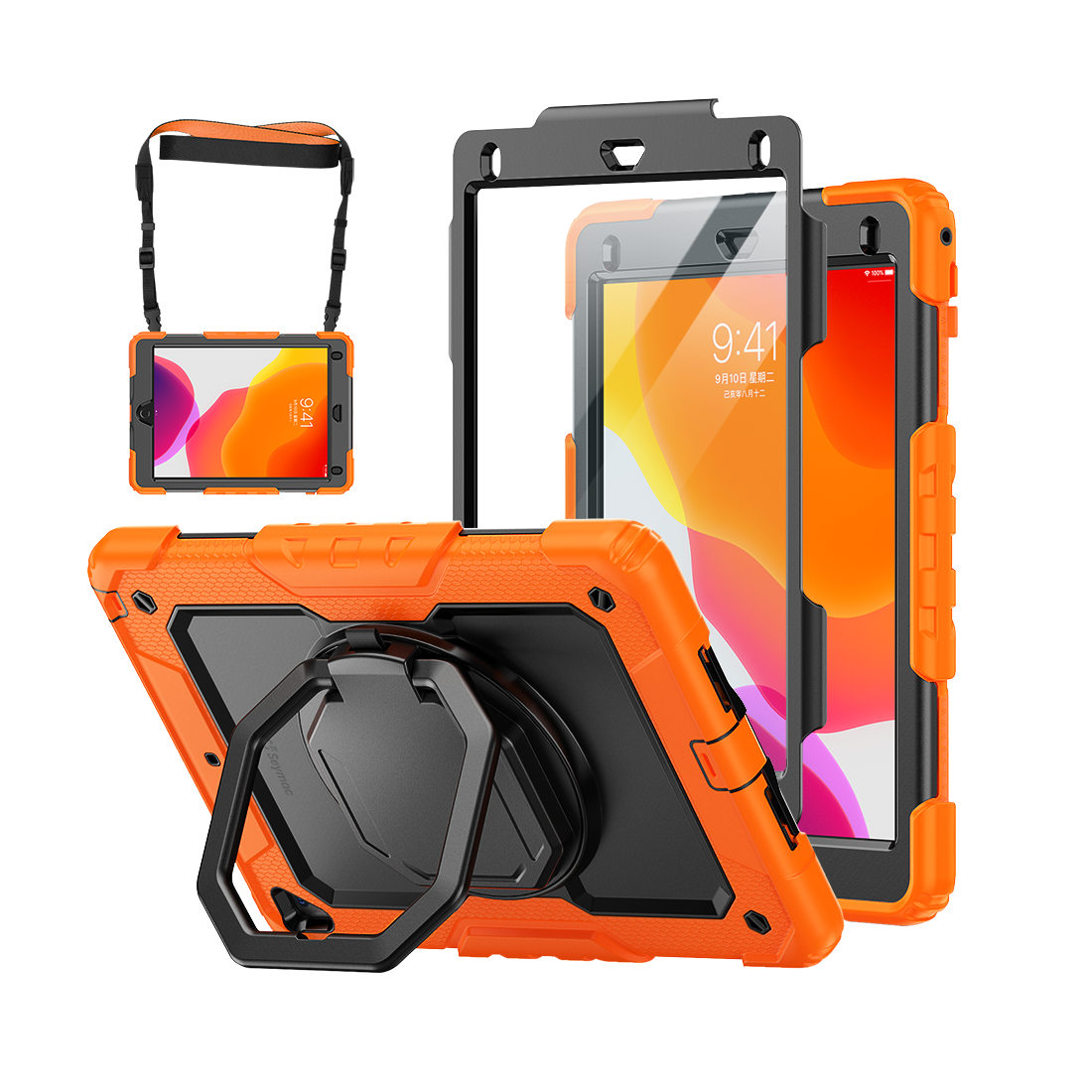 iPad Pro 9.7 Inch Rugged Case with 360° Rotating Hand Grip