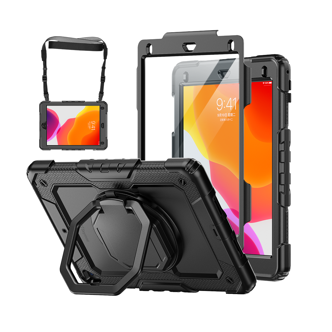 iPad Pro 9.7 Inch Rugged Case with 360° Rotating Hand Grip