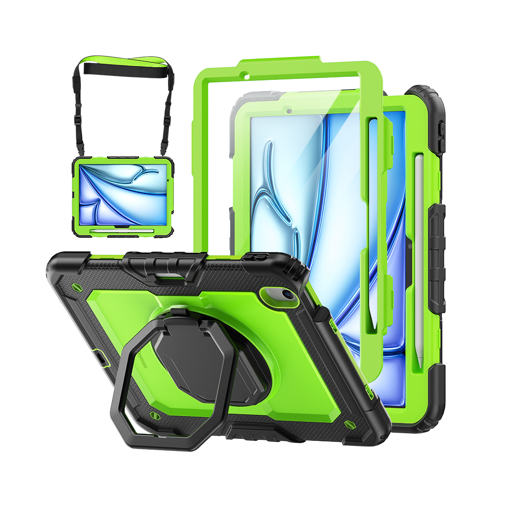 iPad Air 11-Inch (M4/M2/M3) Rugged Case with 360° Rotating Hand Grip
