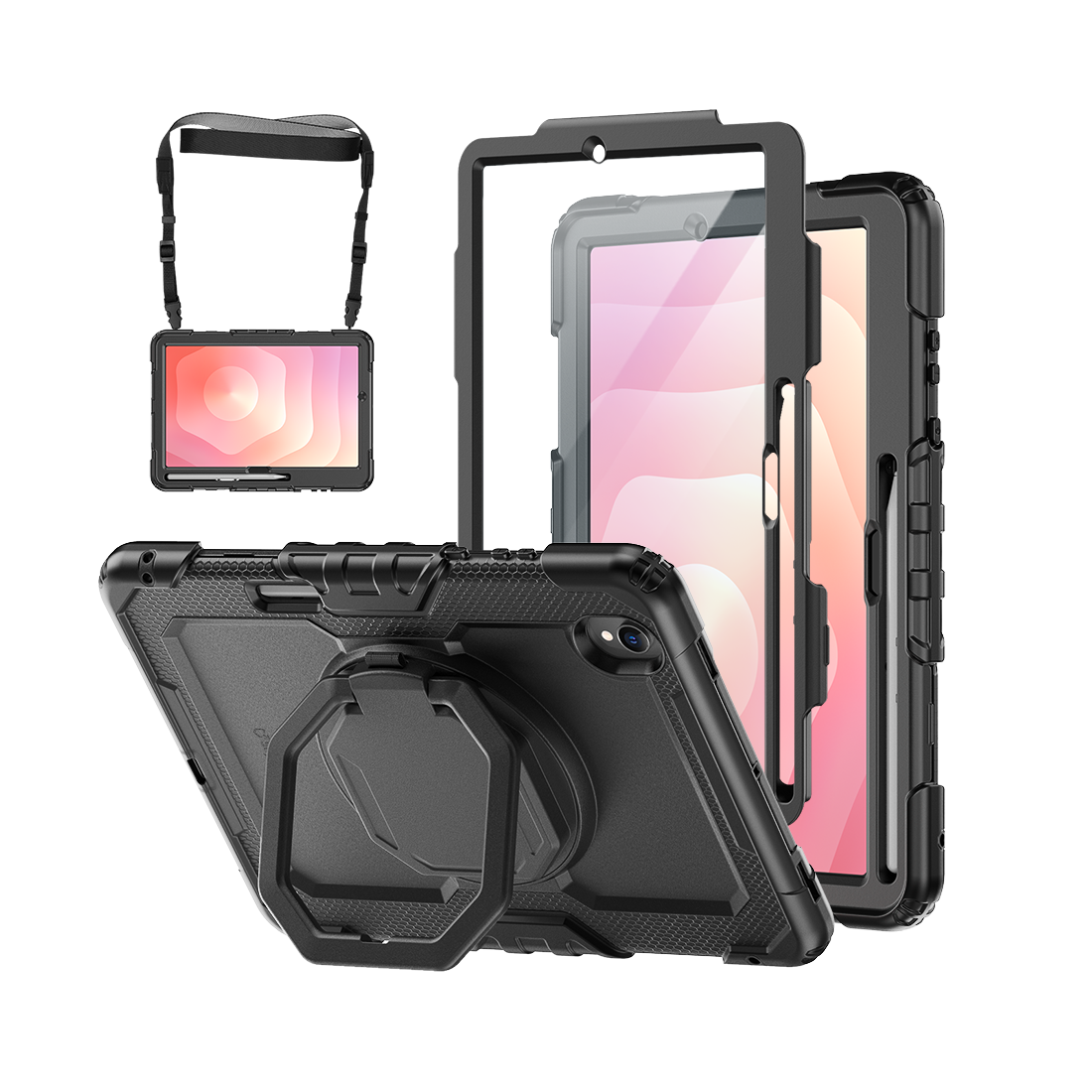 Samsung Galaxy Tab S11 11-Inch Rugged Case with 360° Rotating Hand Grip