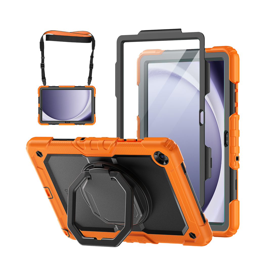 Samsung Galaxy Tab A11+ 11-Inch Rugged Case with 360° Rotating Hand Grip