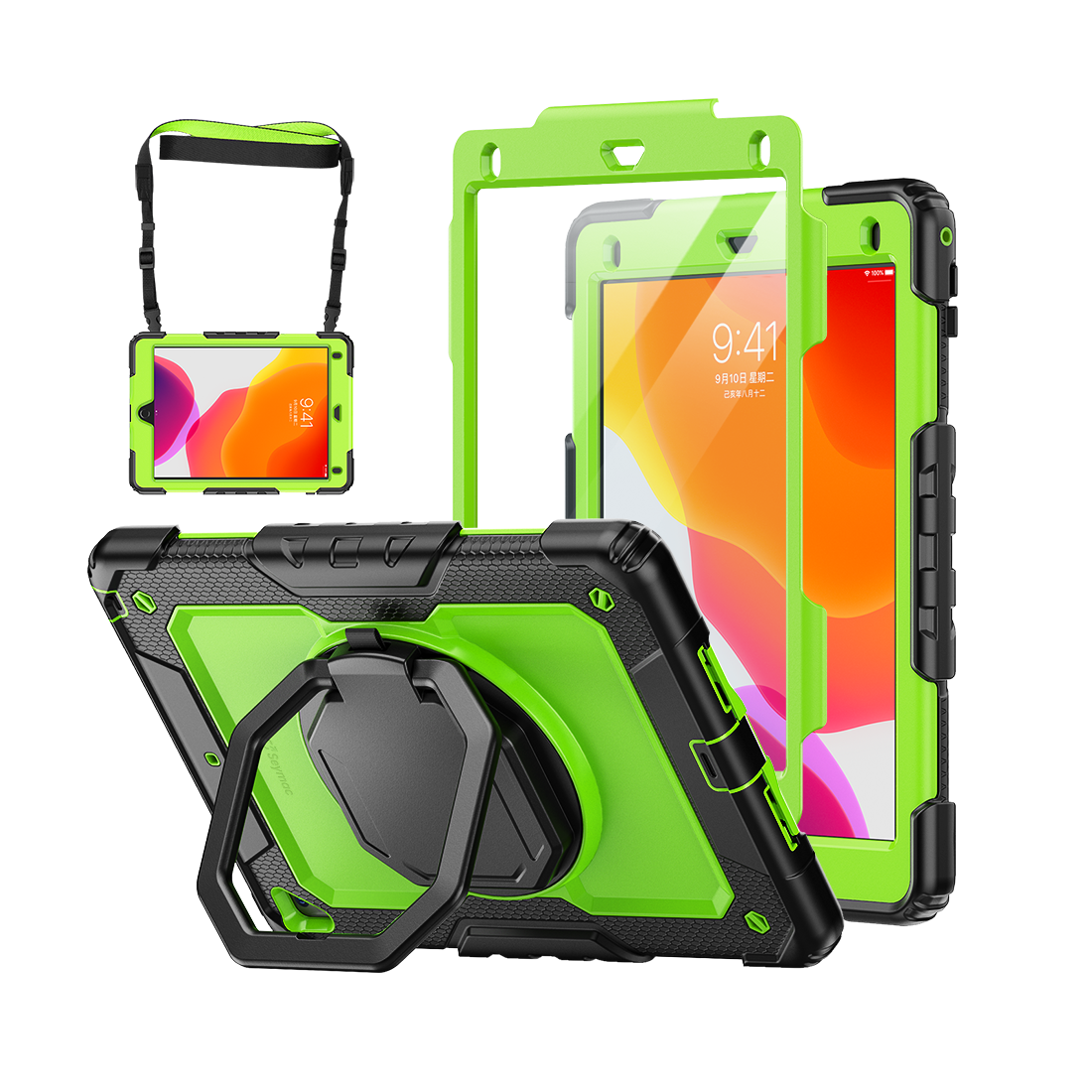 iPad Pro 9.7 Inch Rugged Case with 360° Rotating Hand Grip