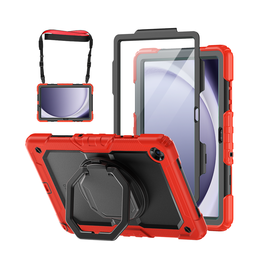 Samsung Galaxy Tab A9+ 11-Inch Rugged Case with 360° Rotating Hand Grip