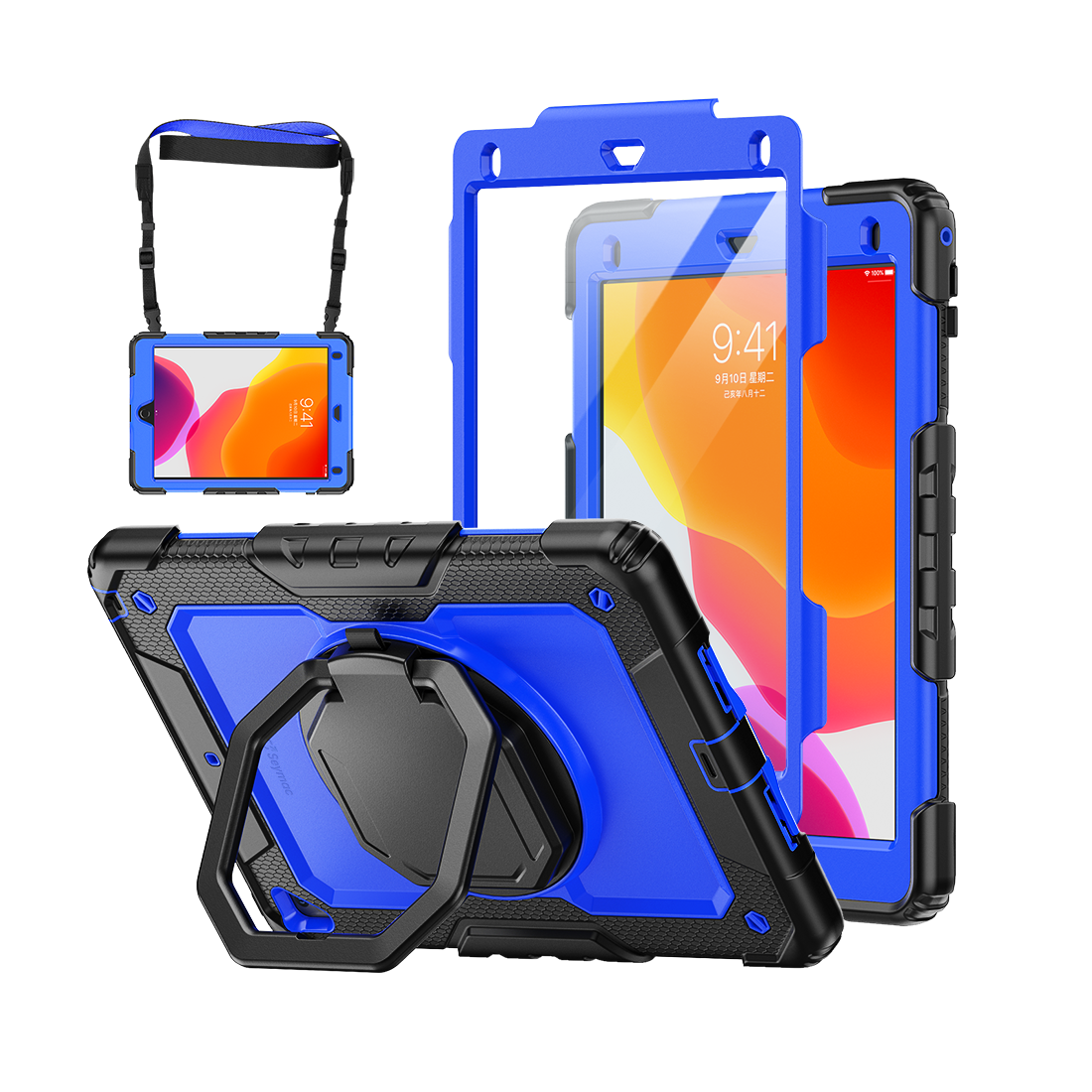 iPad Pro 9.7 Inch Rugged Case with 360° Rotating Hand Grip