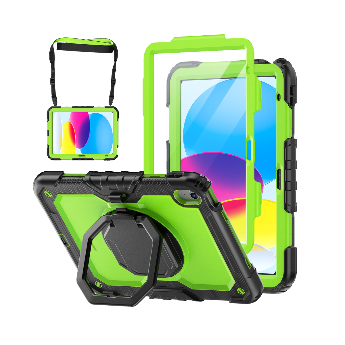 iPad (A16) 11th/10th Gen 11/10.9 Inch Rugged Case with 360° Rotating Hand Grip
