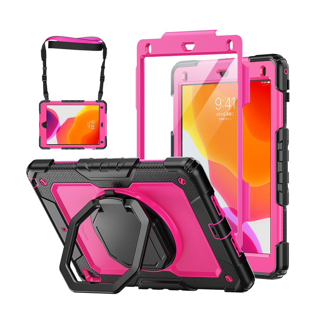 iPad Pro 9.7 Inch Rugged Case with 360° Rotating Hand Grip