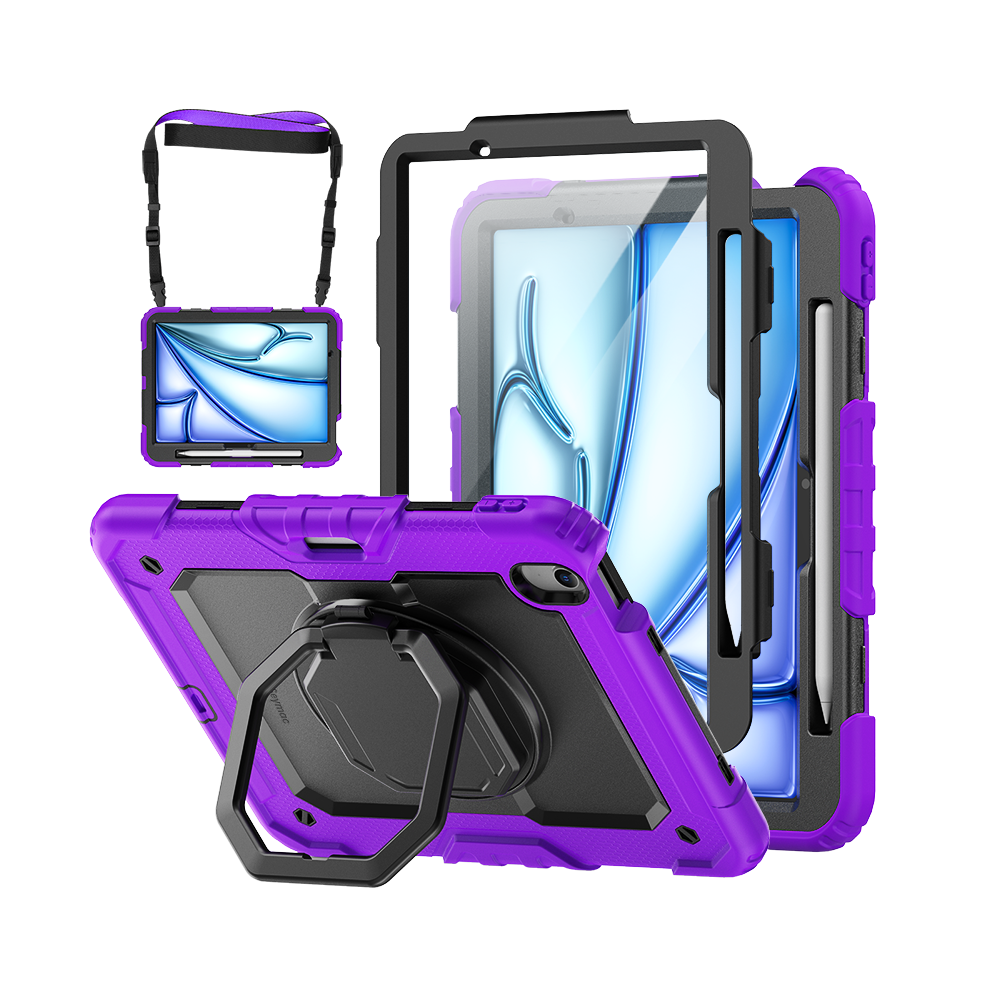 iPad Air 11-Inch (M4/M2/M3) Rugged Case with 360° Rotating Hand Grip