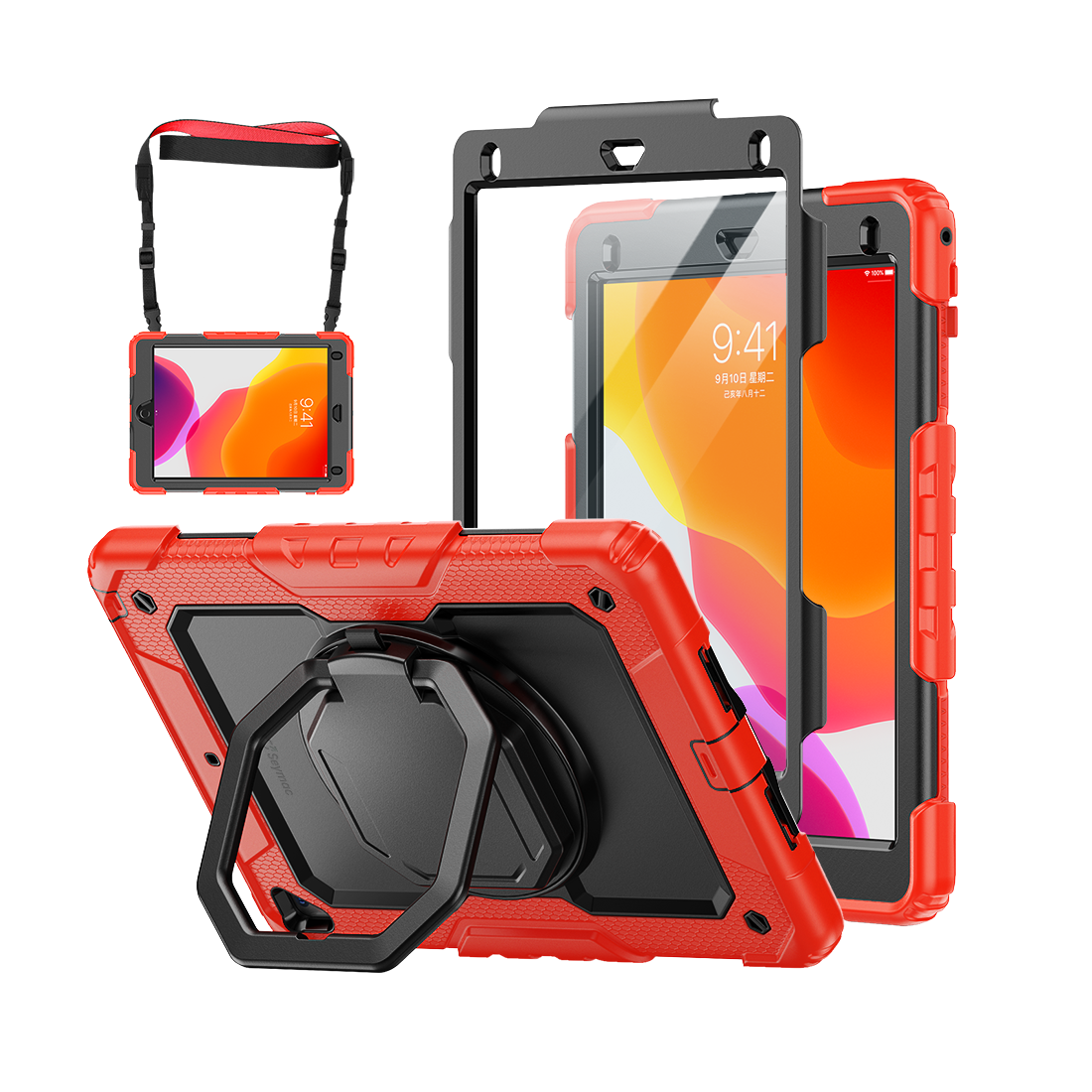 iPad Pro 9.7 Inch Rugged Case with 360° Rotating Hand Grip