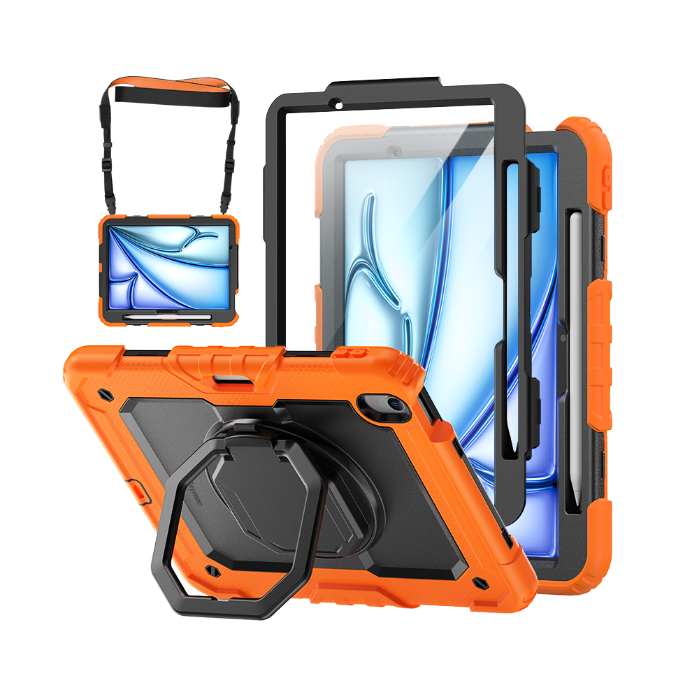 iPad Air 11-Inch (M4/M2/M3) Rugged Case with 360° Rotating Hand Grip