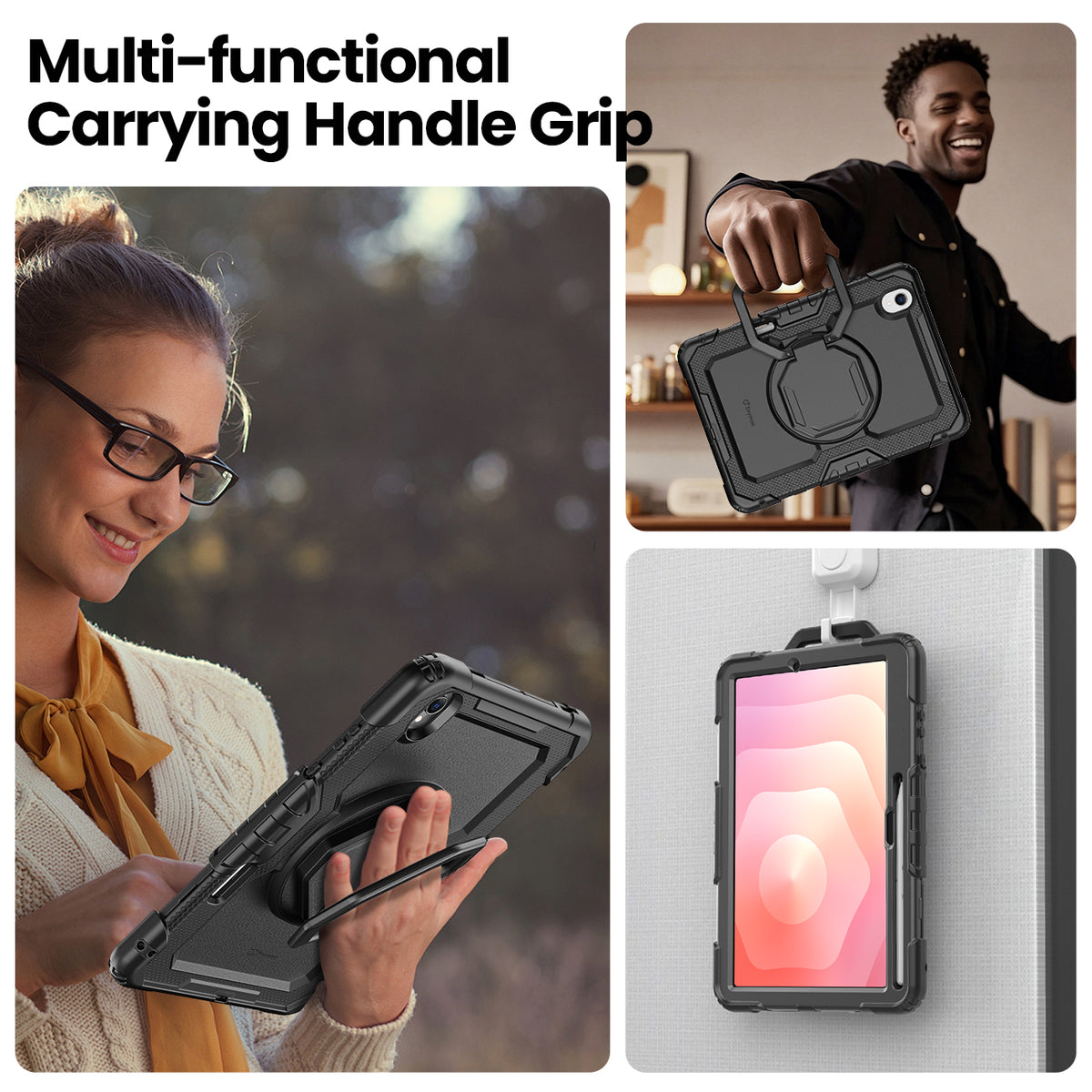 Samsung Galaxy Tab S11 11-Inch Rugged Case with 360° Rotating Hand Grip