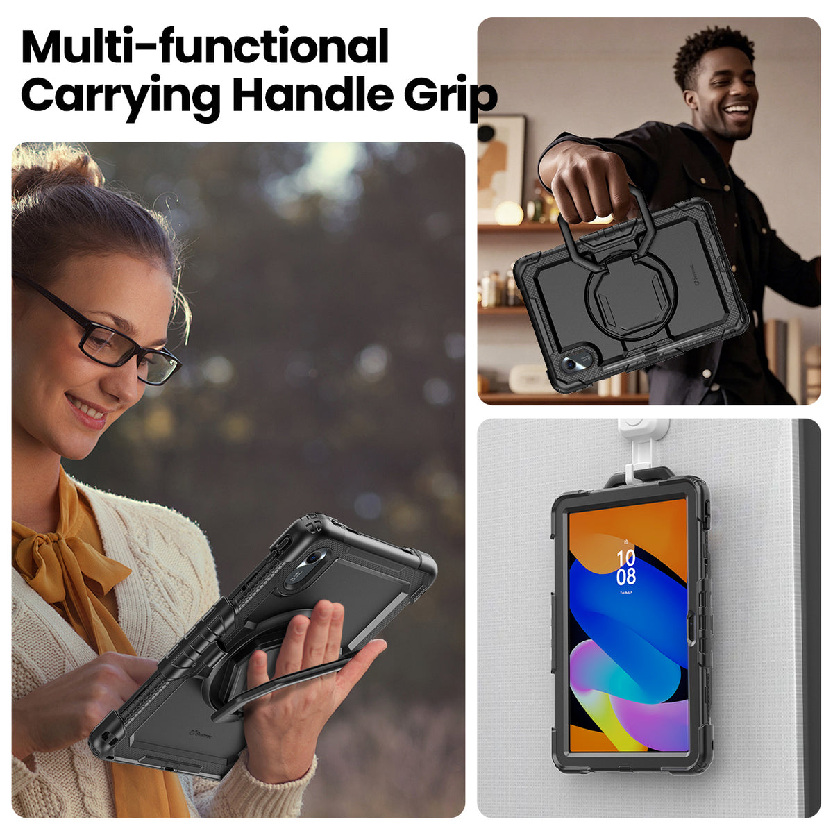 Lenovo Tab M11/K11/Idea Tab 11-Inch Rugged Case with 360° Rotating Hand Grip