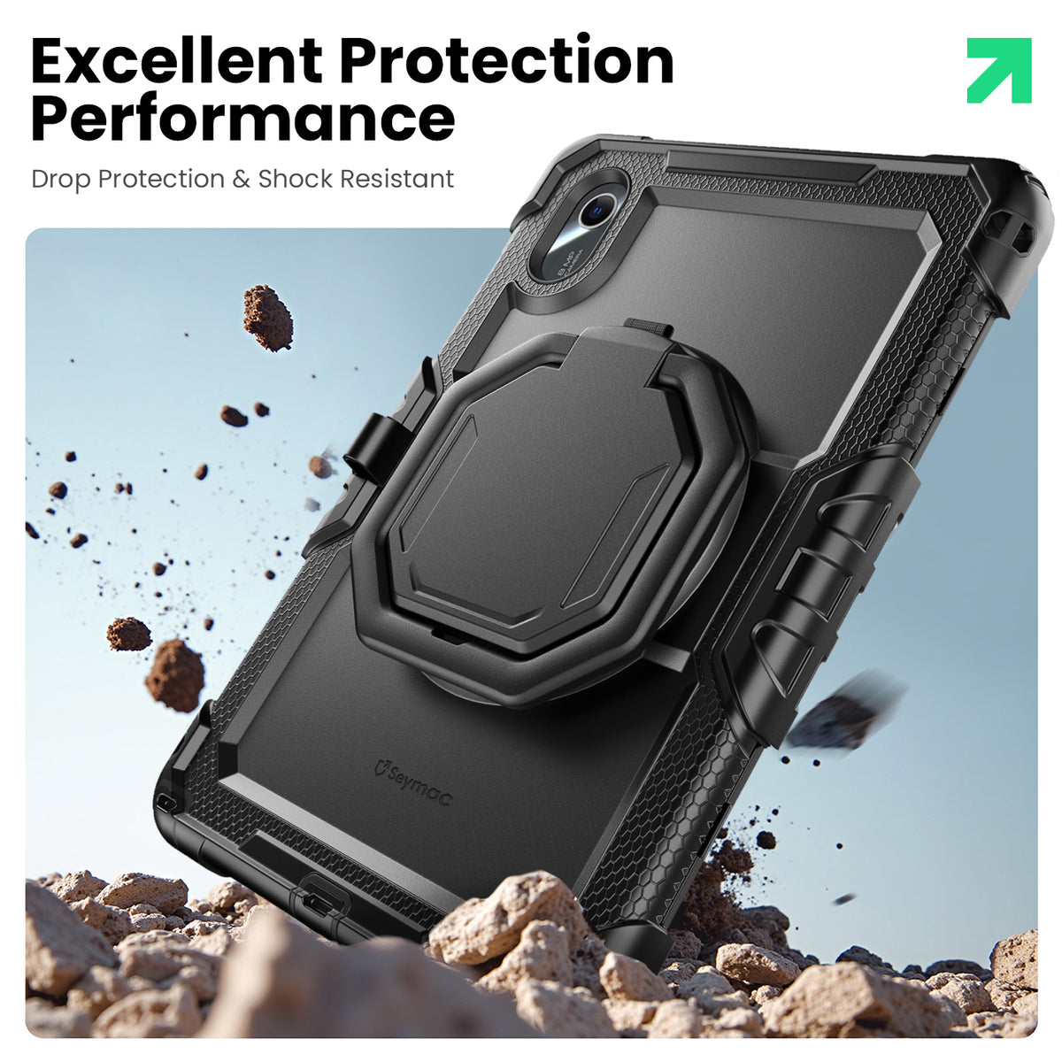 Lenovo Tab M11/K11/Idea Tab 11-Inch Rugged Case with 360° Rotating Hand Grip