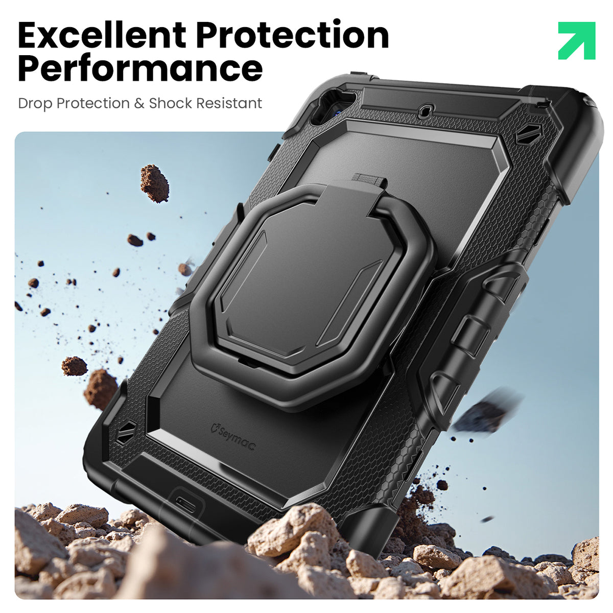 iPad Mini (4th/5th Gen) 7.9-Inch Rugged Case with 360° Rotating Hand Grip