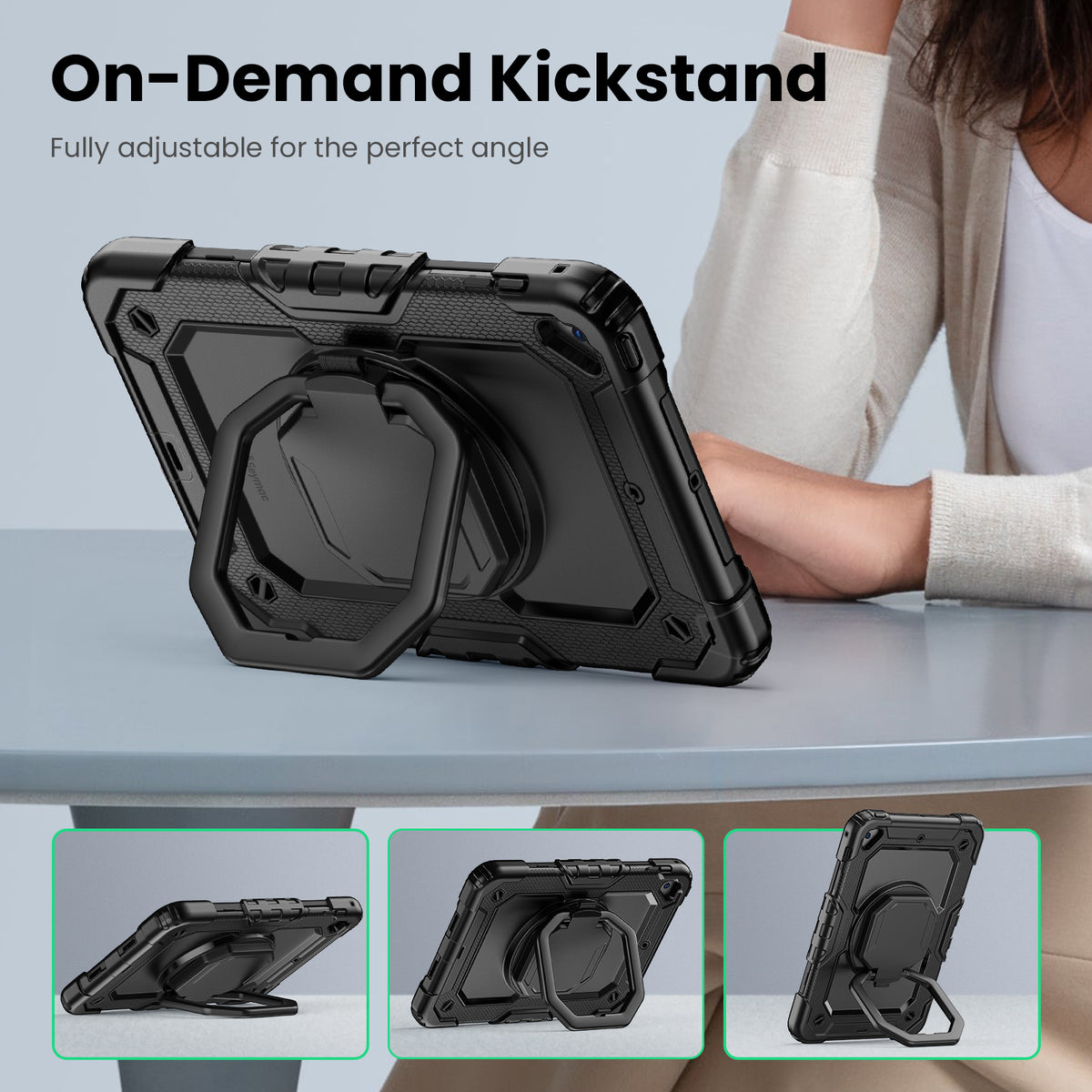 iPad Mini (4th/5th Gen) 7.9-Inch Rugged Case with 360° Rotating Hand Grip