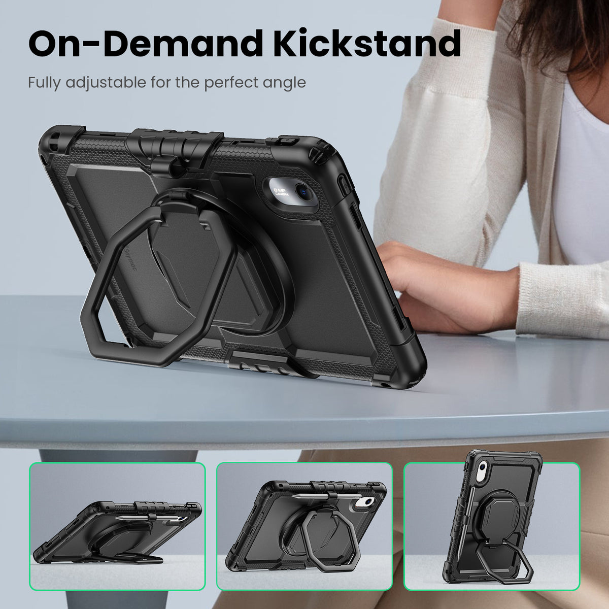 Lenovo Tab M11/K11/Idea Tab 11-Inch Rugged Case with 360° Rotating Hand Grip
