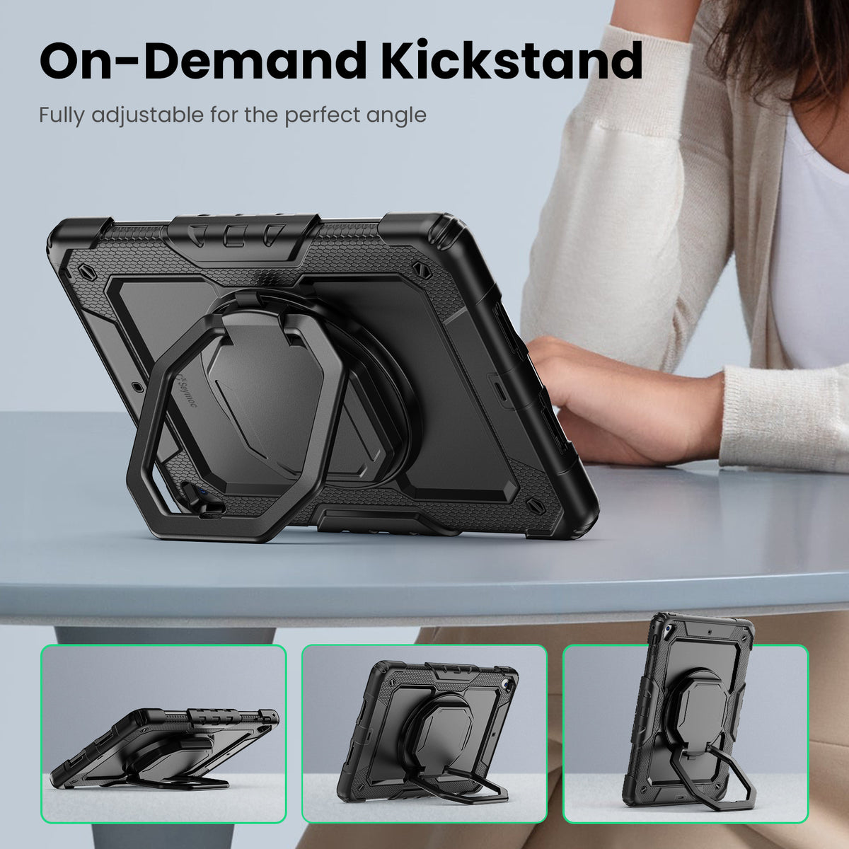 iPad Pro 9.7 Inch Rugged Case with 360° Rotating Hand Grip