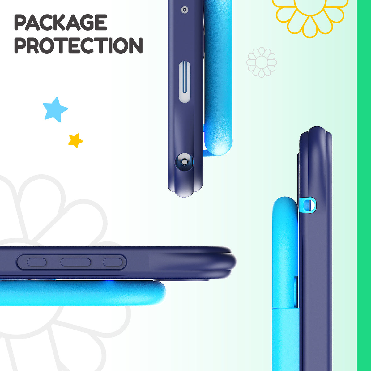 Samsung Galaxy Tab A11+ Kids Tablet Case - Shockproof Handle Stand Cover,Indigo-t4option0_0