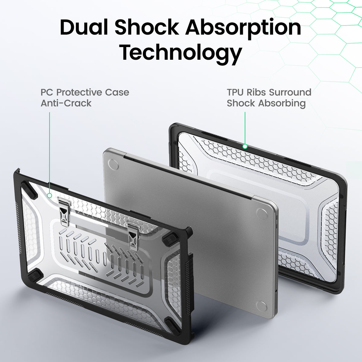 Macbook Neo 13-Inch Honeycomb Protection Case with Lightweight Design,Black-t4option0_0