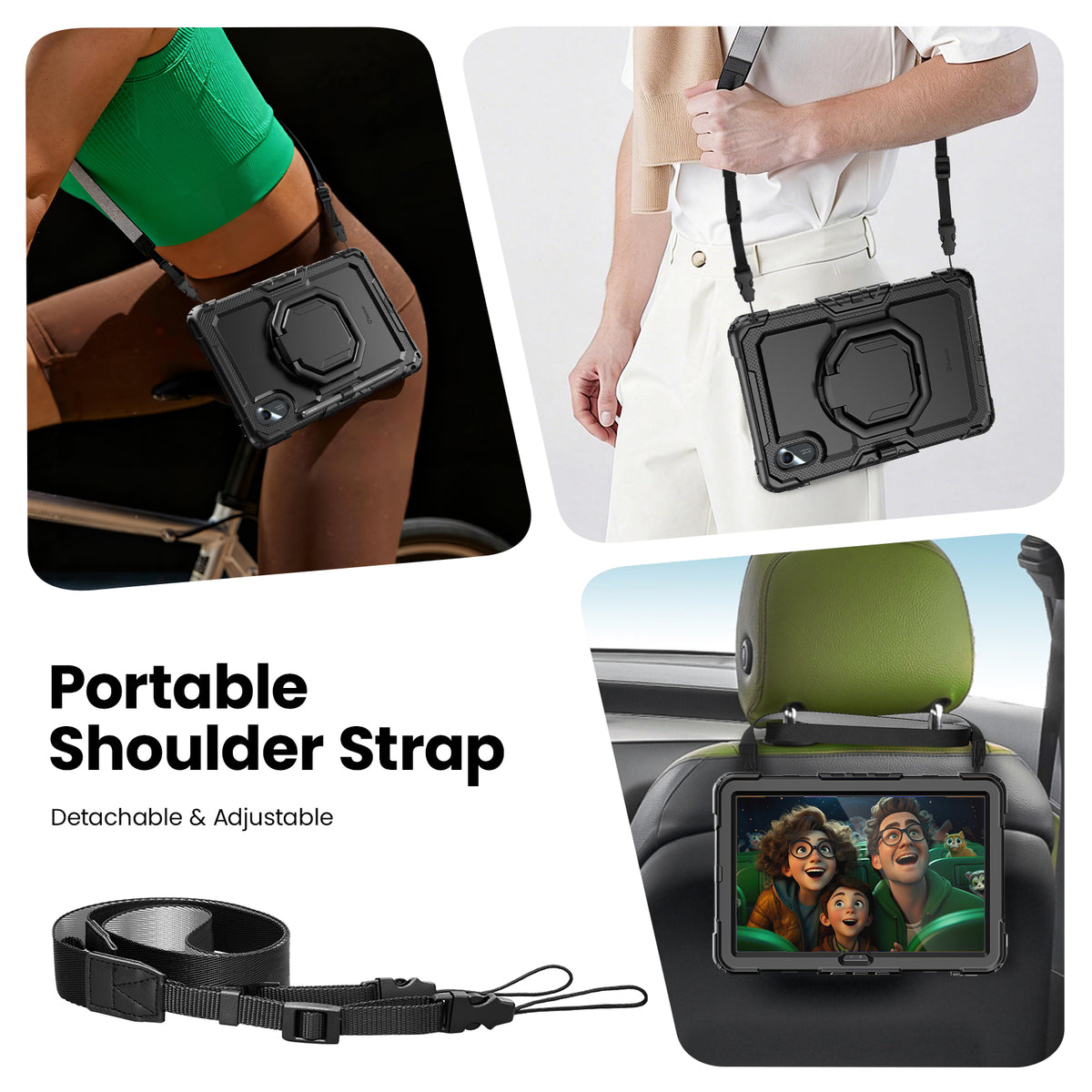 Lenovo Tab M11/K11/Idea Tab 11-Inch Rugged Case with 360° Rotating Hand Grip