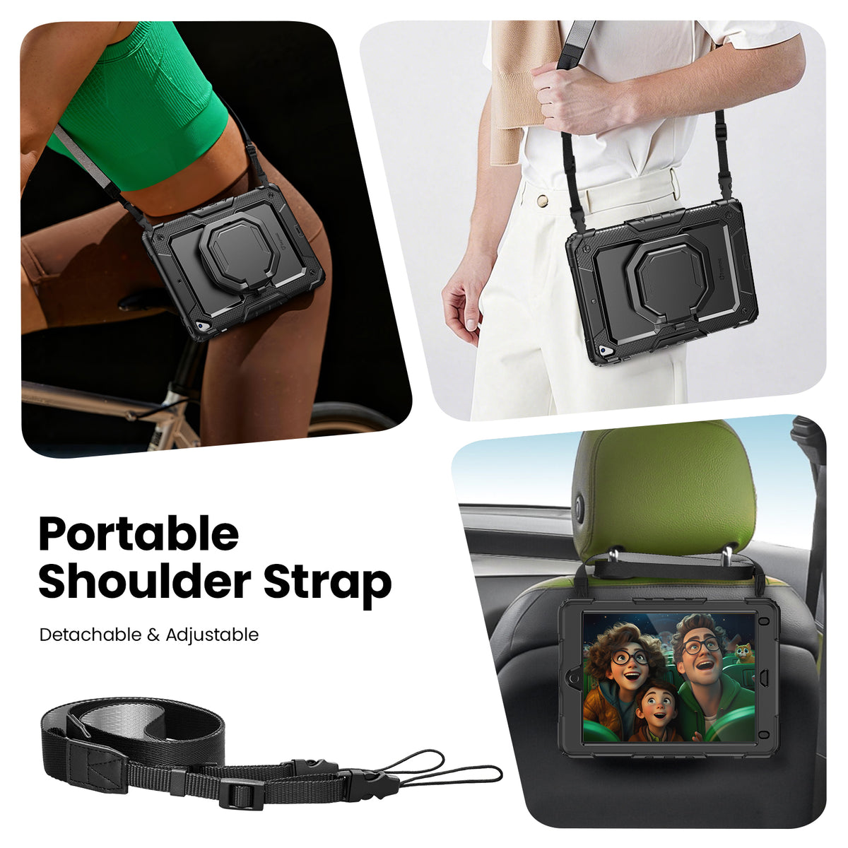 iPad Pro 9.7 Inch Rugged Case with 360° Rotating Hand Grip