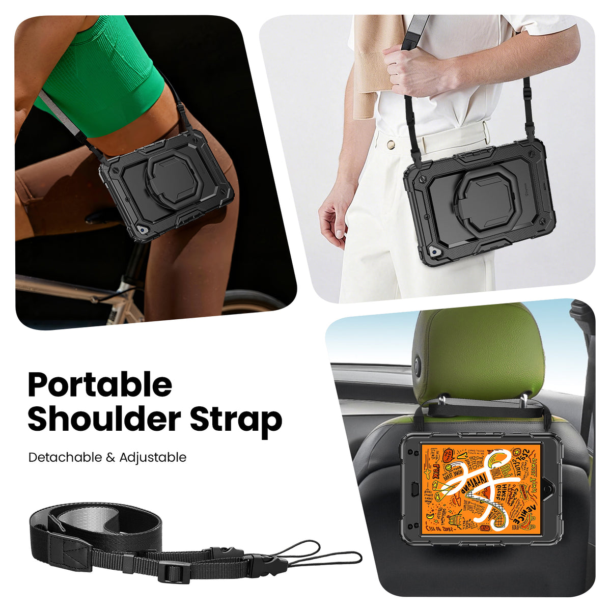 iPad Mini (4th/5th Gen) 7.9-Inch Rugged Case with 360° Rotating Hand Grip