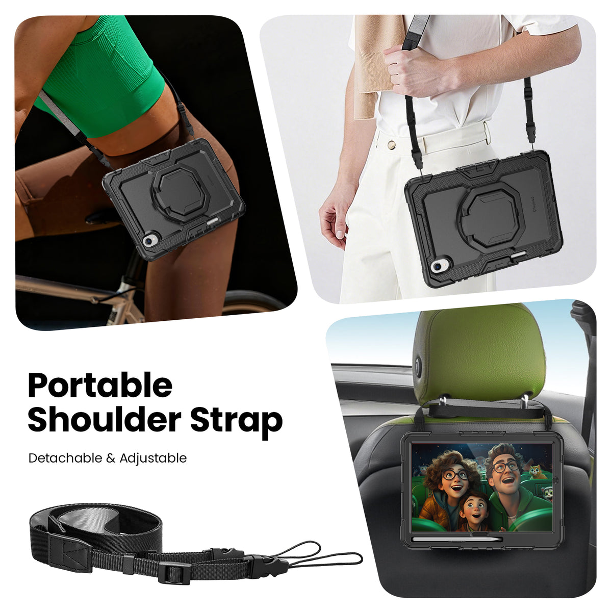 Samsung Galaxy Tab S11 11-Inch Rugged Case with 360° Rotating Hand Grip