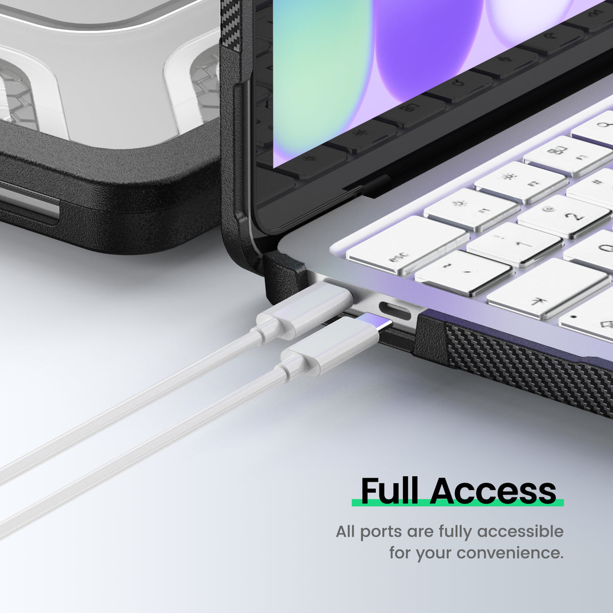 Macbook Neo 13-Inch Honeycomb Protection Case with Lightweight Design,Black-t4option0_0