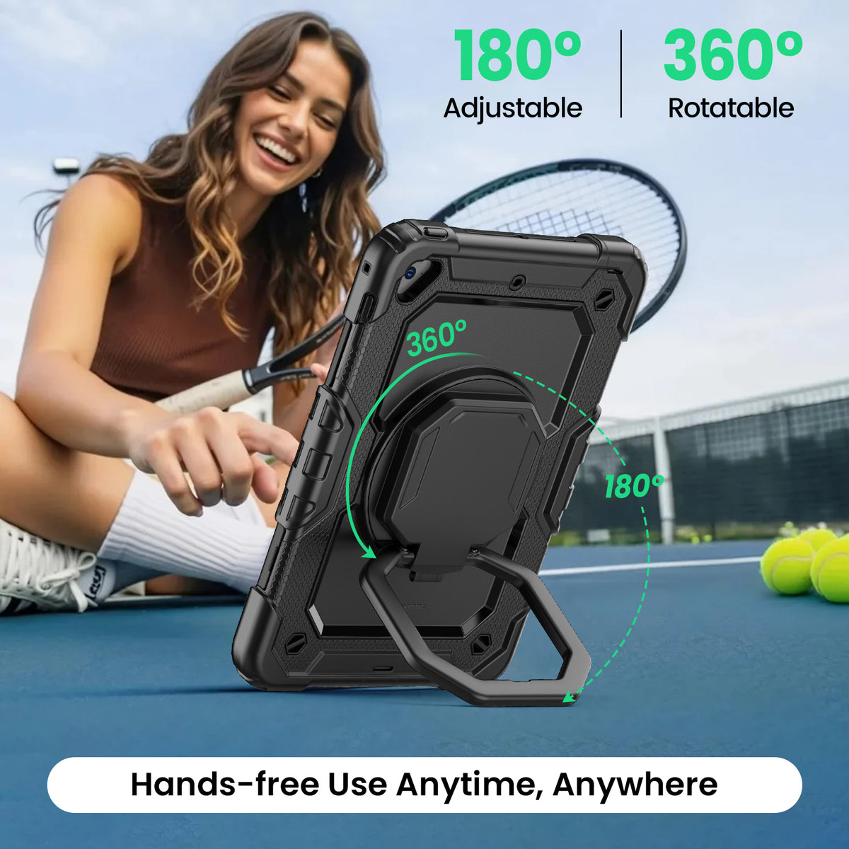 iPad Mini (4th/5th Gen) 7.9-Inch Rugged Case with 360° Rotating Hand Grip