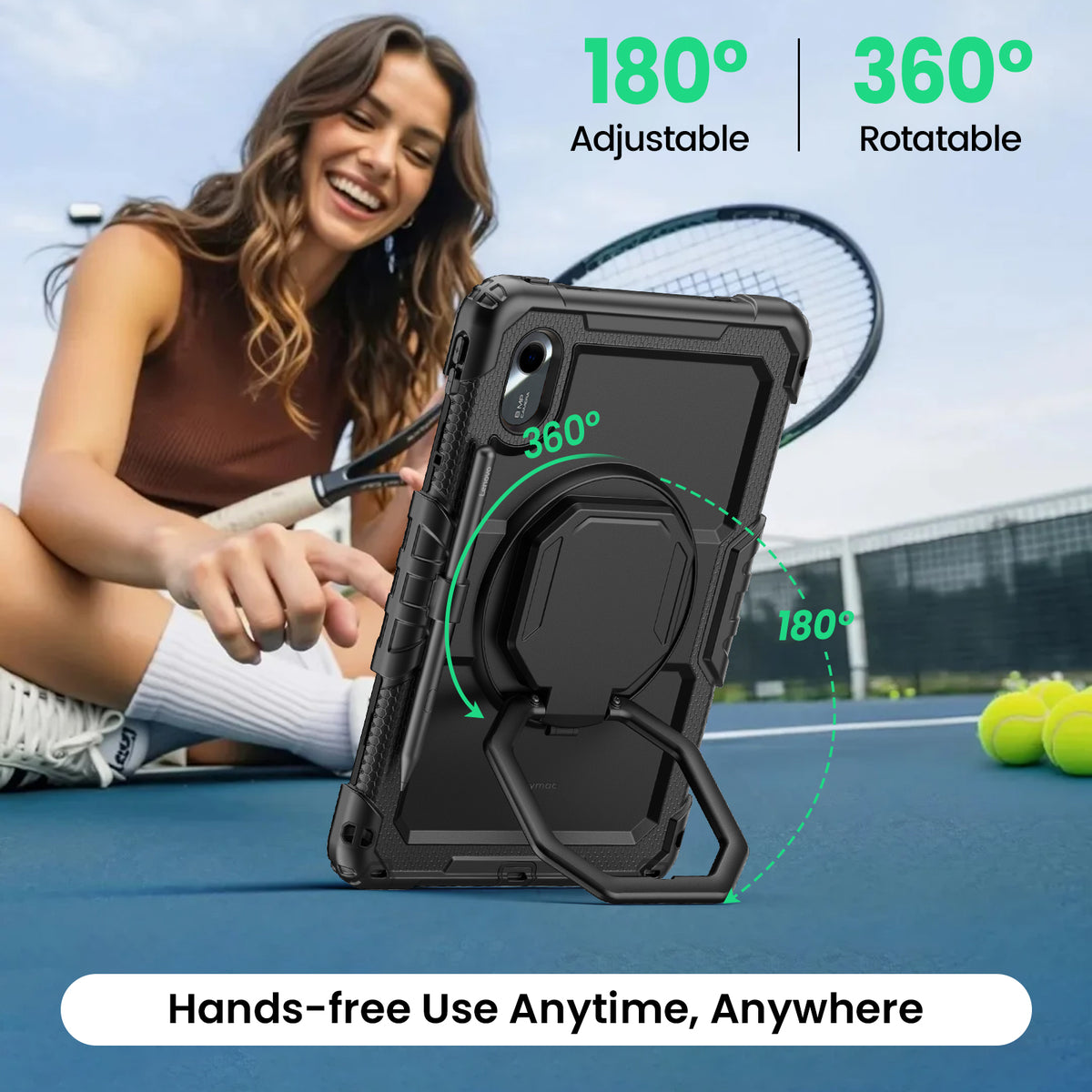 Lenovo Tab M11/K11/Idea Tab 11-Inch Rugged Case with 360° Rotating Hand Grip
