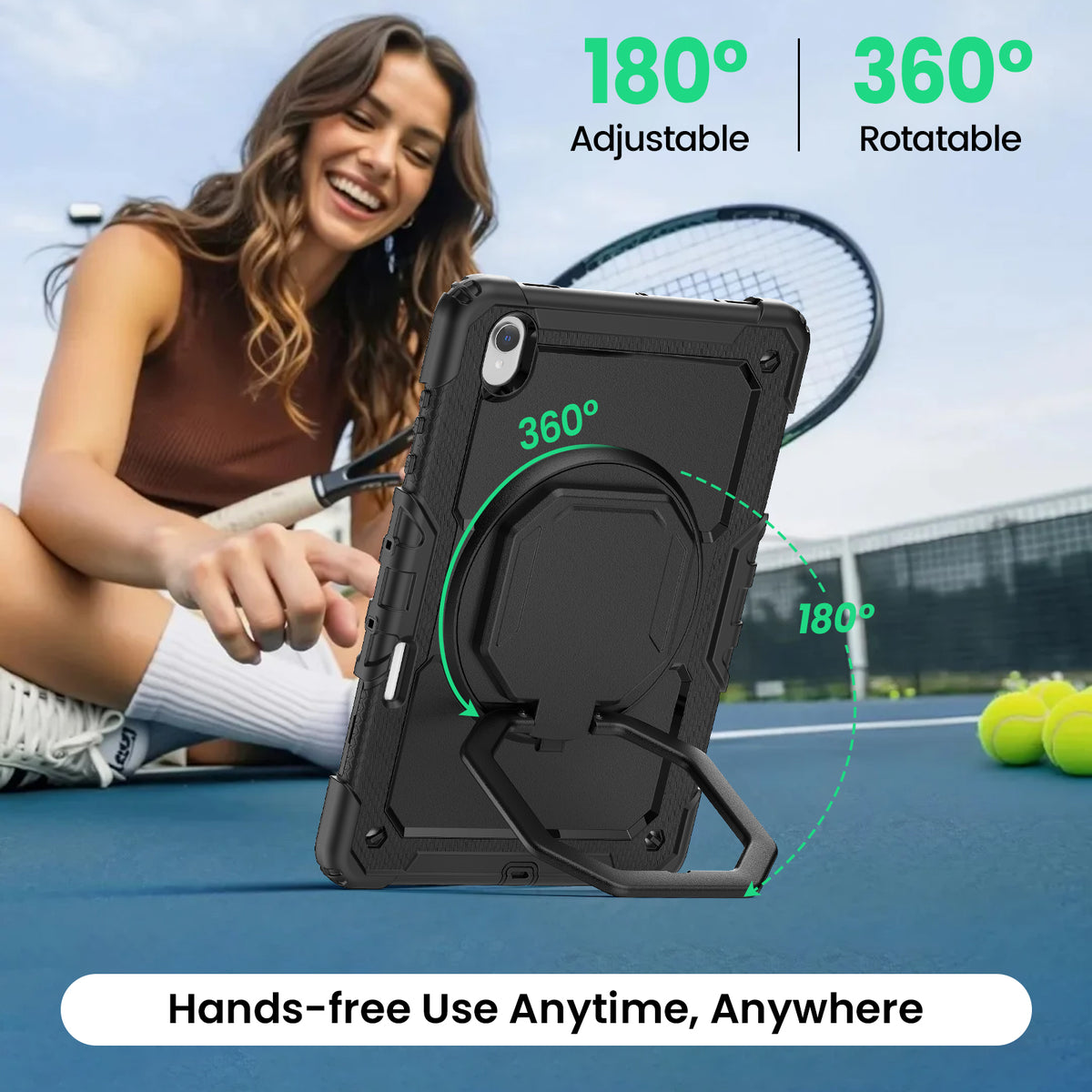 Samsung Galaxy Tab S12+ 12.6-Inch Rugged Case with 360° Rotating Hand Grip