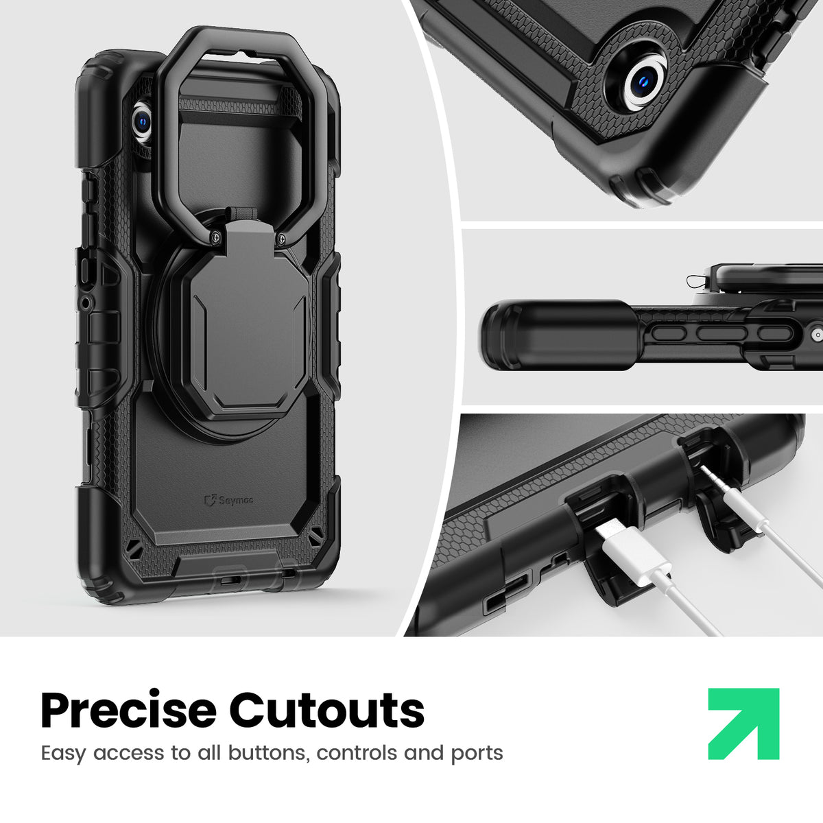 Samsung Galaxy Tab A11 8.7-Inch Rugged Case with 360° Rotating Hand Grip