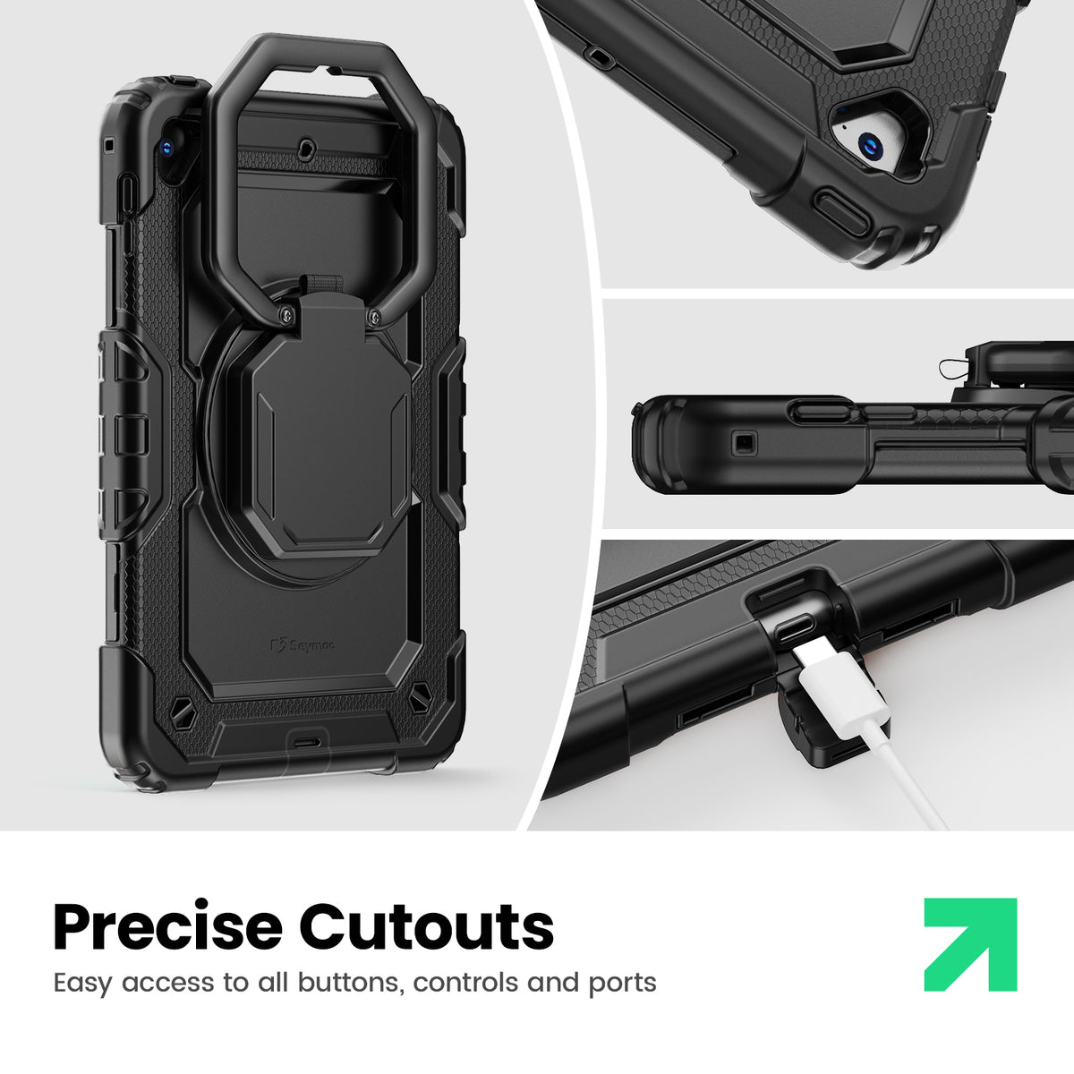 iPad Mini (4th/5th Gen) 7.9-Inch Rugged Case with 360° Rotating Hand Grip