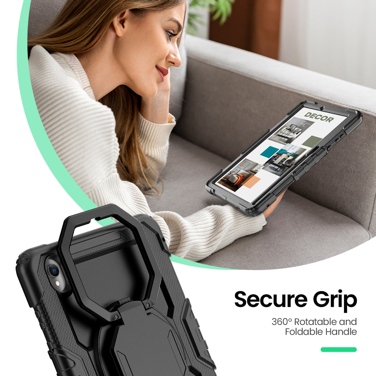 Samsung Galaxy Tab S11 11-Inch Rugged Case with 360° Rotating Hand Grip