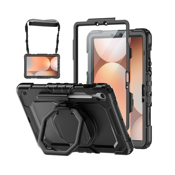 Samsung Galaxy Tab S10+/S9 FE+/S9+ 12.4-Inch Rugged Case with Adjustab