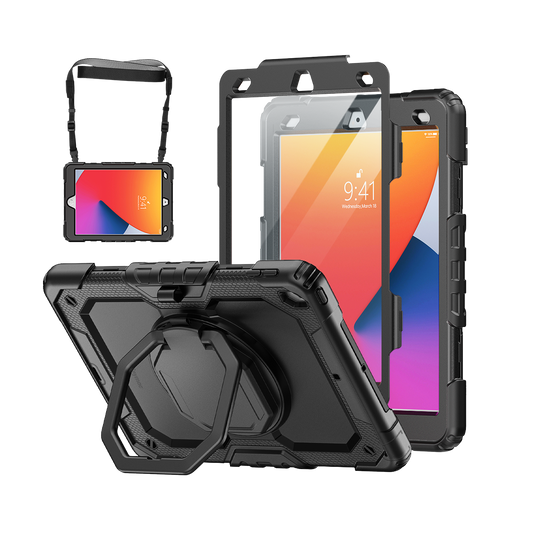 iPad 7th/8th/9th Gen 10.2 Inch Rugged Case with 360° Rotating Hand Grip