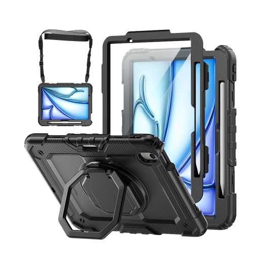 iPad Air 11-Inch (M4/M2/M3) Rugged Case with 360° Rotating Hand Grip
