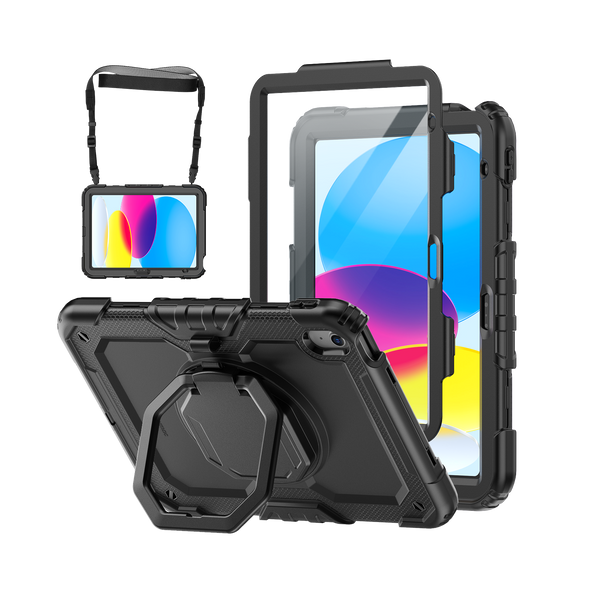 Rugged iPad (A16) 11th/10th Gen Case with Rotating Hand Grip