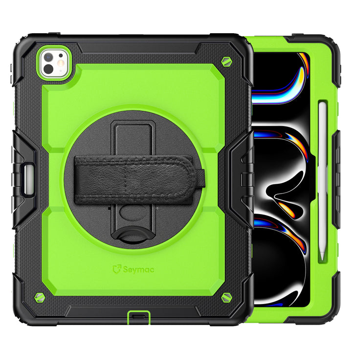 SEYMAC iPad Pro 13 Inch Case (M4) (2024)-Silicone-S Series-Black-SEYMAC