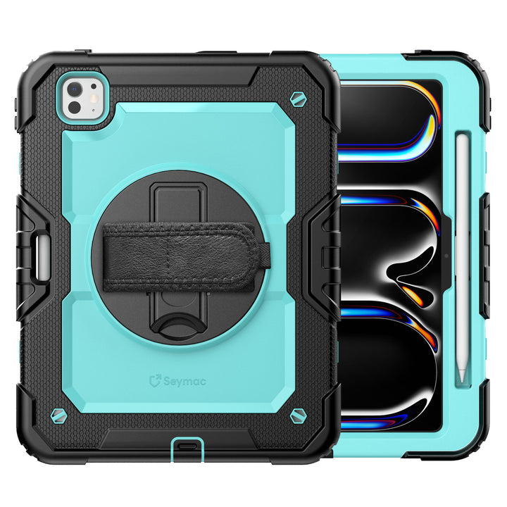SEYMAC iPad Pro 11 Inch Case (M4) (2024)-Silicone-S Series-Black-SEYMAC