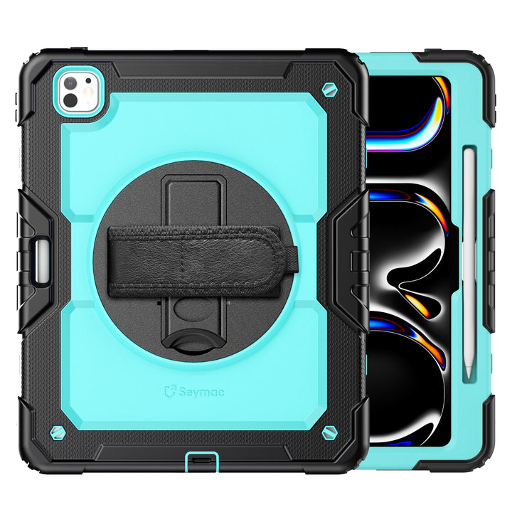 SEYMAC iPad Pro 13 Inch Case (M4) (2024)-Silicone-S Series-Black-SEYMAC