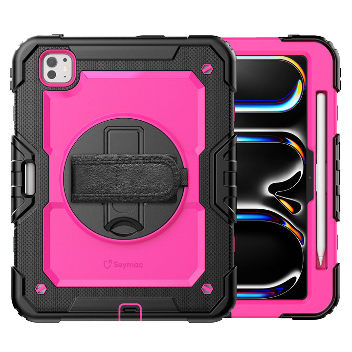 SEYMAC iPad Pro 11 Inch Case (M4) (2024)-Silicone-S Series-Black-SEYMAC