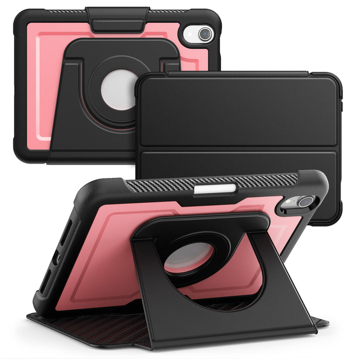 SEYMAC iPad Mini A17 Pro/6th Gen 8.3 Inch Case (2024&2021)-TPU-C Series-Pink Rose