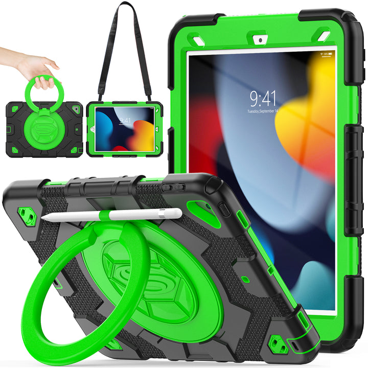 SEYMAC iPad 10.2 Inch Case (2019/2020/2021)-Hero-G Series-GreenBlack-SEYMAC